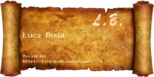 Lucz Buda névjegykártya